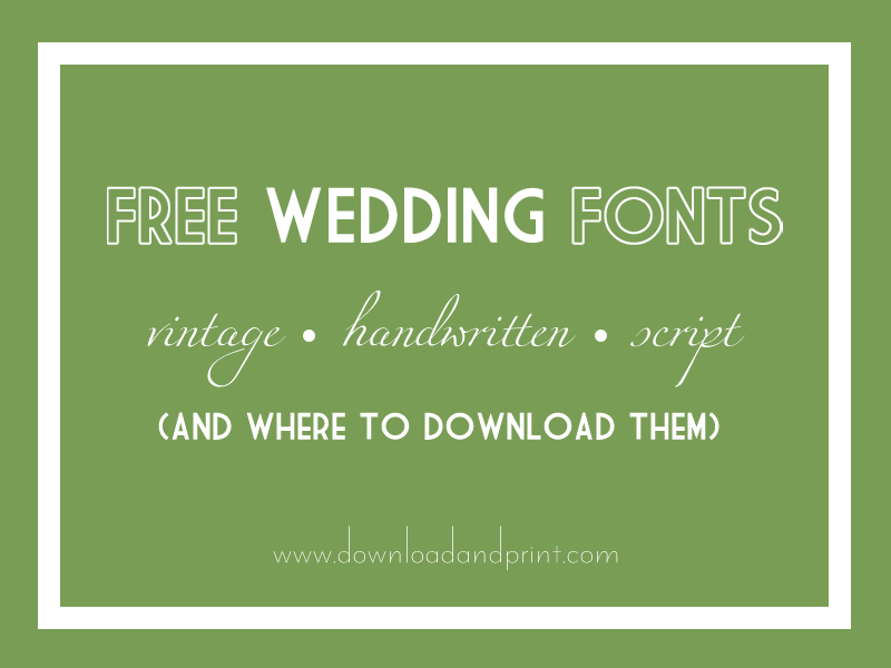 free wedding fonts for cricut