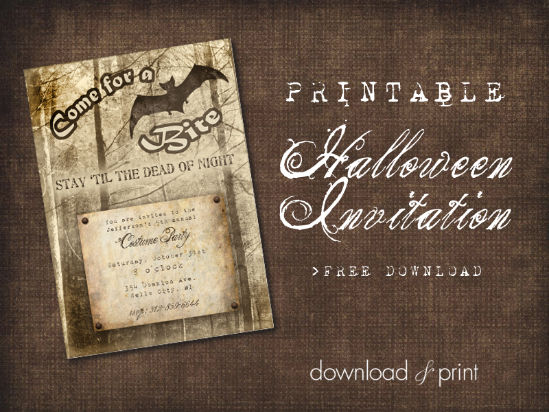 free Halloween printable invitation | Download & Print