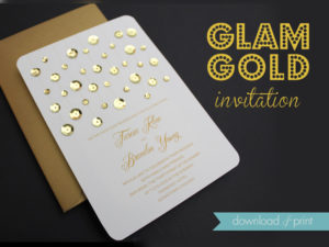 DIY Glam Gold Invitation | Download & Print