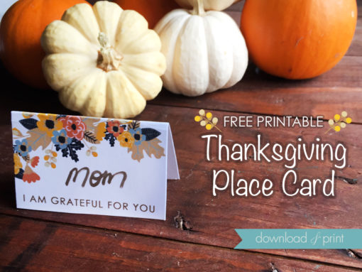 Free Printable Thanksgiving Place Cards - Download &amp; Print