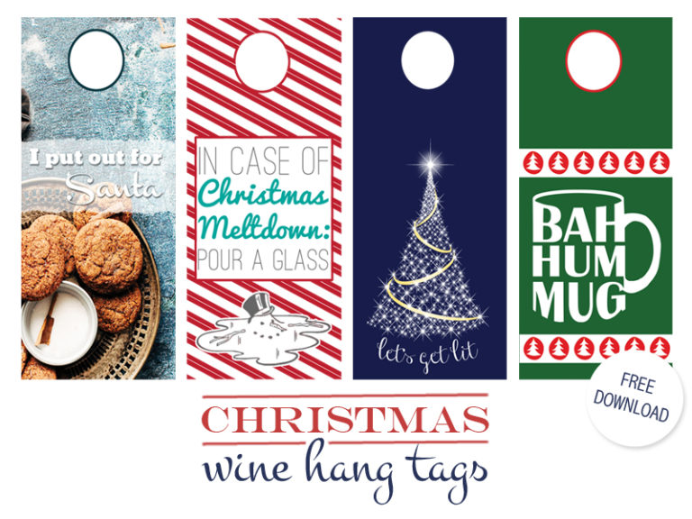 Free Printable Christmas Wine Hang Tags
