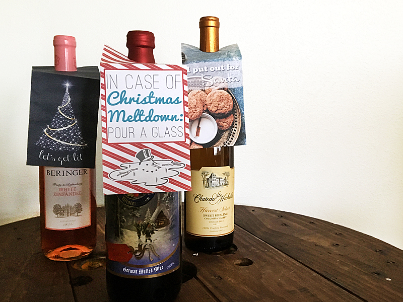Funny Printable Christmas Wine Hang Tags | Download & Print