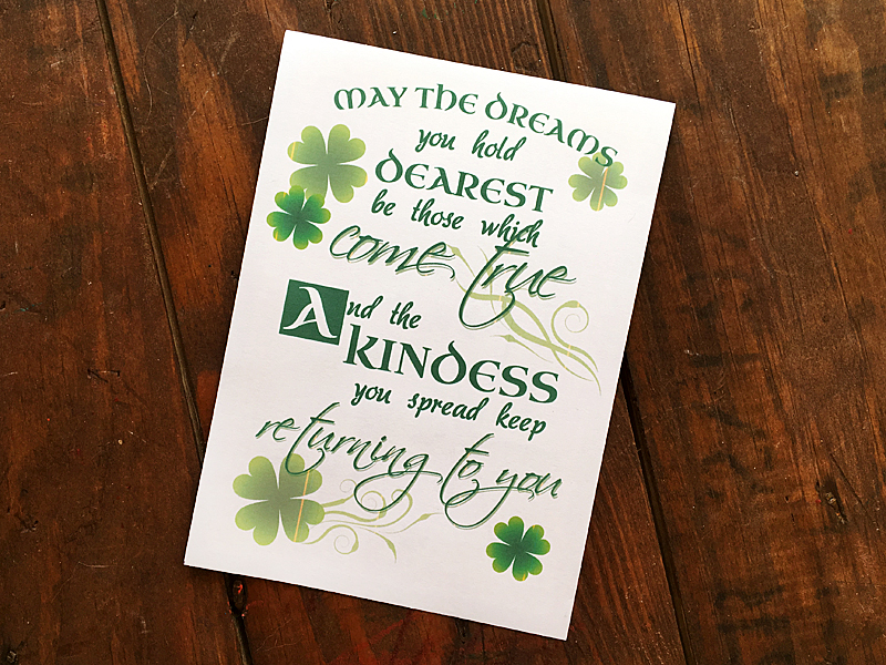 printable irish blessing for baby | Download & Print