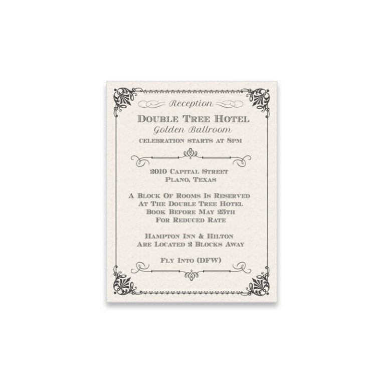 Ornate Vintage DIY Wedding Invitation Set | Download & Print