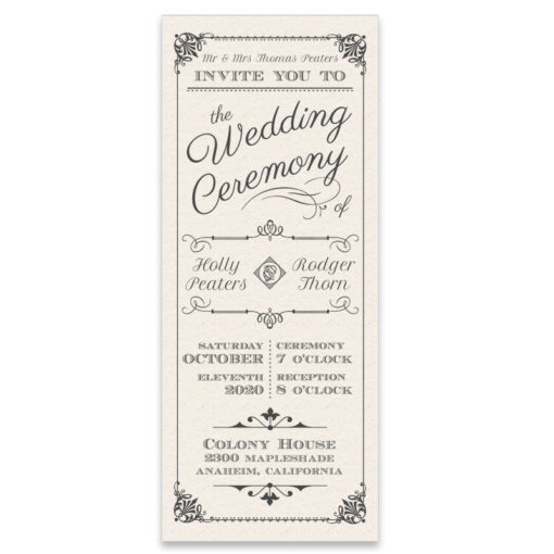 Ornate Vintage DIY Wedding Invitation Set | Download & Print