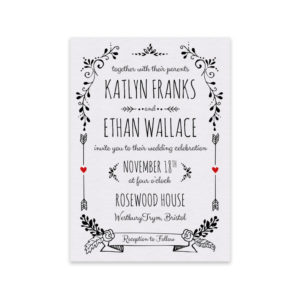 Wedding Invitation Template Doodle Love Design