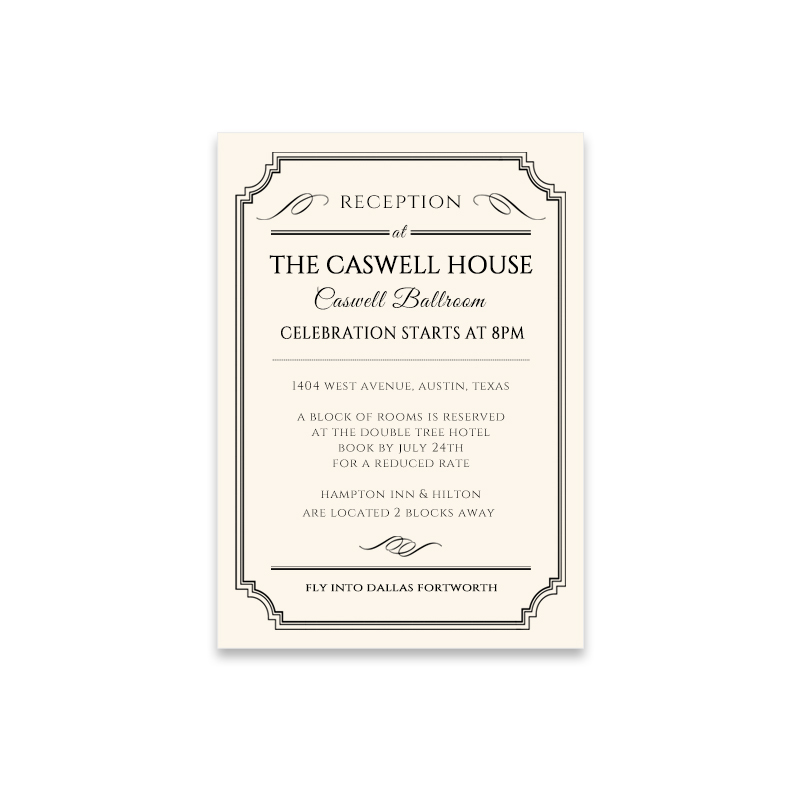 Vintage Playbill Wedding Insert Card | Download & Print