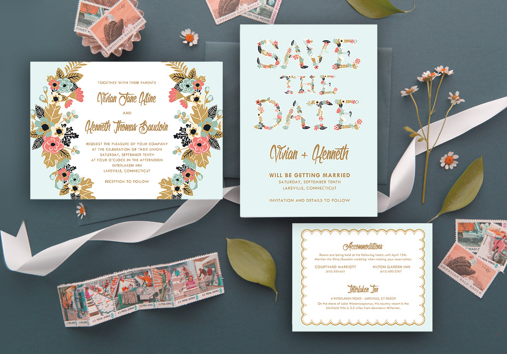 Free Floral Monogram Wedding Invitation Templates For Word