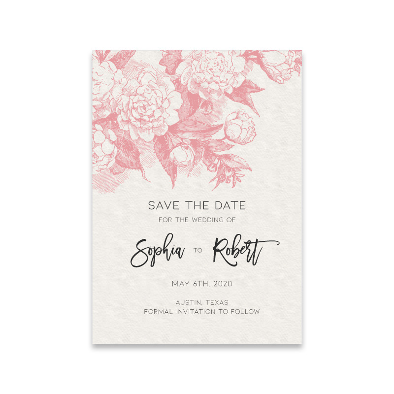 Garden Rose Wedding Save the Date | Download & Print