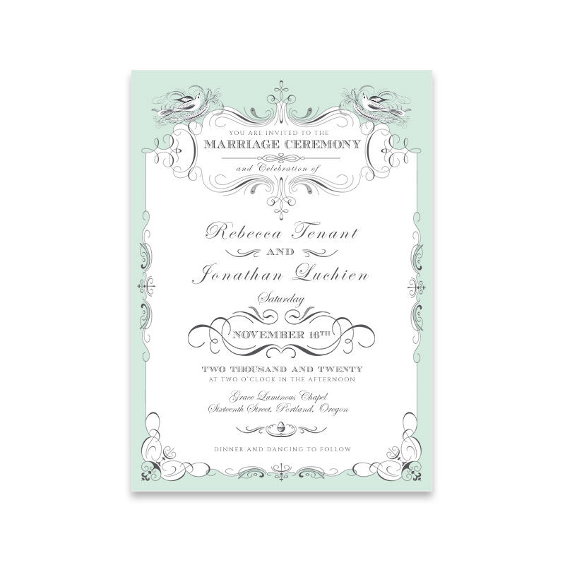 Victorian Vintage Wedding Invitations Download & Print