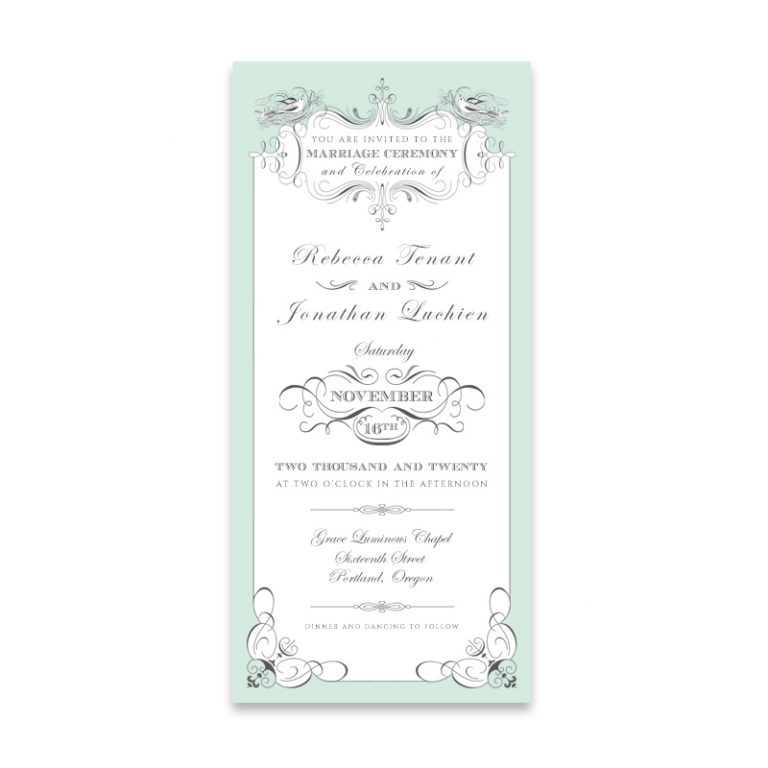 Vintage Victorian Wedding Invitation Download & Print