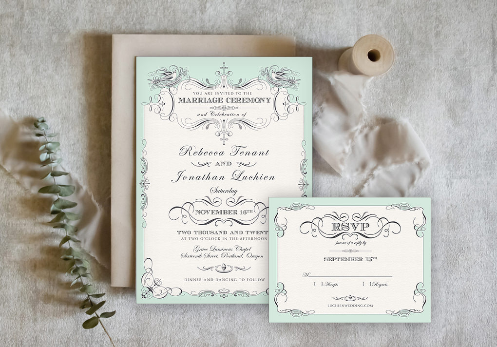 Wedding Template Printable Wedding Invitation Set Template Download Wedding Invitation RSVP Card