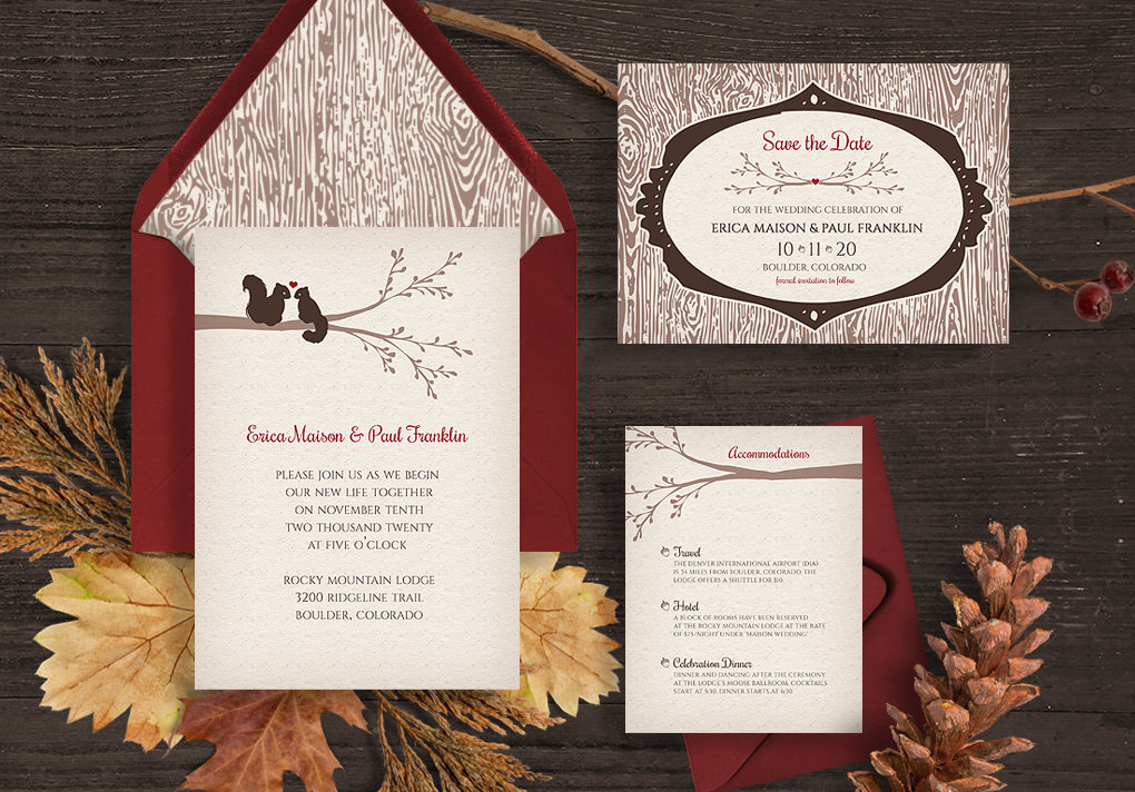 Make Whimsical Wedding Invitations with Woodland Critters
