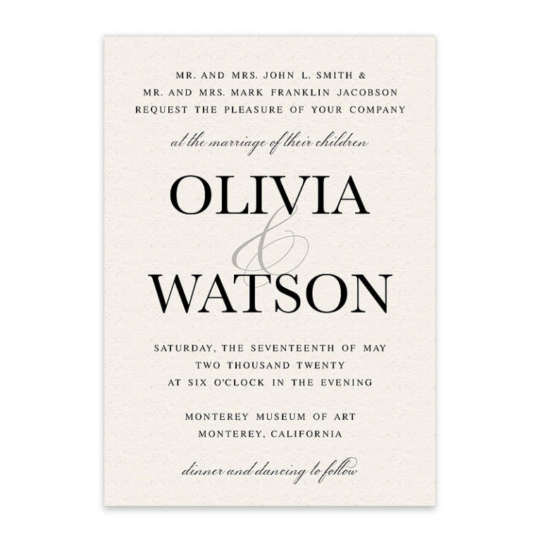 Elegant Typography Wedding Invitation | Download & Print