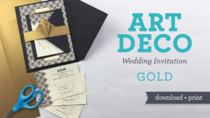How To Make Gold Art Deco Wedding Invitation
