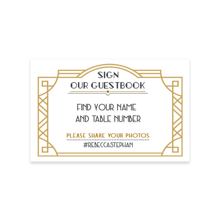 Art Deco Wedding Sign | Download &amp; Print